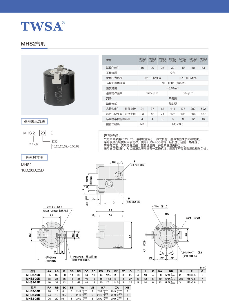 MHS系列氣爪