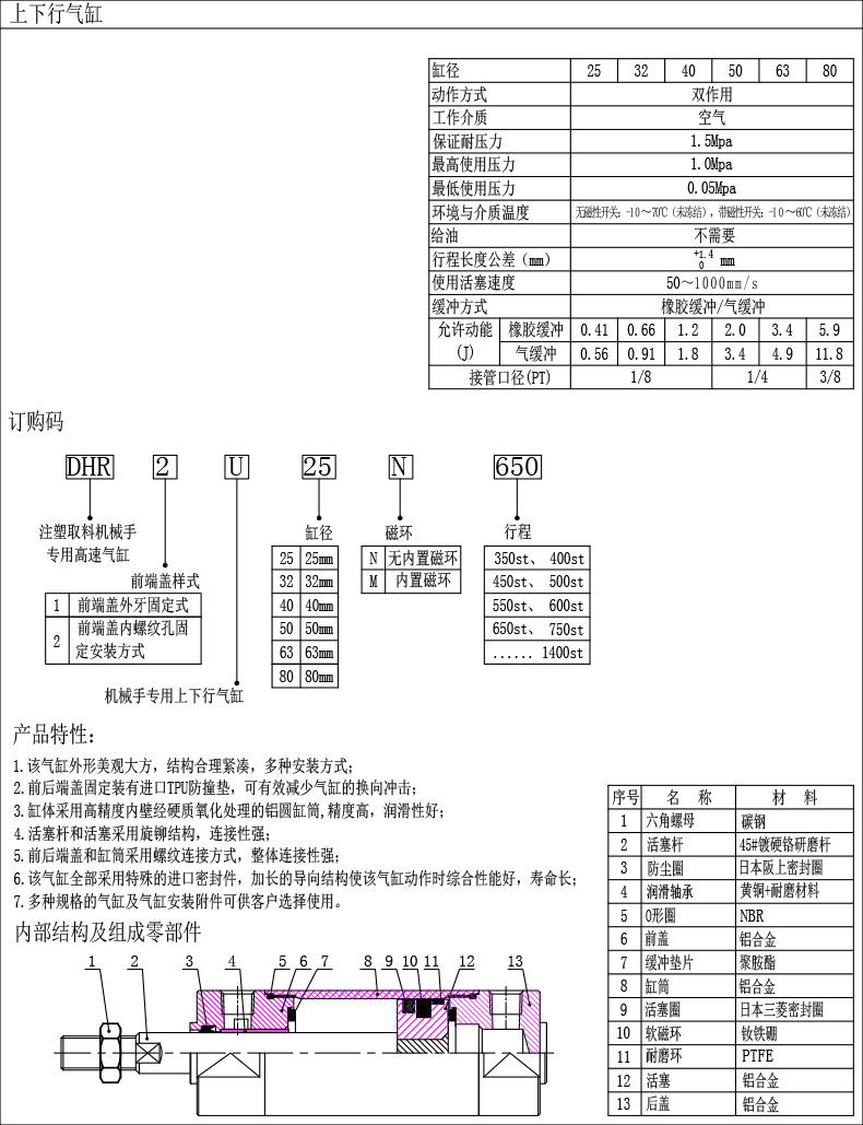 機械手上下氣缸